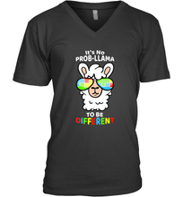 Load image into Gallery viewer, It's No Prob llama To Be Different Shirt _ Autism Gift Men's V-Neck
