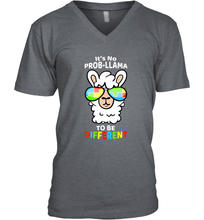 Load image into Gallery viewer, It's No Prob llama To Be Different Shirt _ Autism Gift Men's V-Neck
