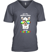 Load image into Gallery viewer, It's No Prob llama To Be Different Shirt _ Autism Gift Men's V-Neck
