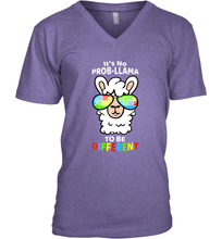 Load image into Gallery viewer, It's No Prob llama To Be Different Shirt _ Autism Gift Men's V-Neck
