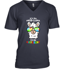 Load image into Gallery viewer, It's No Prob llama To Be Different Shirt _ Autism Gift Men's V-Neck
