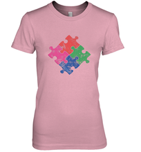 Load image into Gallery viewer, Autism Awareness Distressed T MaassSquad Women's Premium T-Shirt
