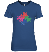 Load image into Gallery viewer, Autism Awareness Distressed T MaassSquad Women's Premium T-Shirt
