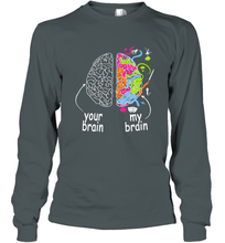 Load image into Gallery viewer, Neurodiversity brain Gift idea for Dyslexia ADHD Autism ASD Long Sleeve T-Shirt
