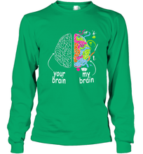 Load image into Gallery viewer, Neurodiversity brain Gift idea for Dyslexia ADHD Autism ASD Long Sleeve T-Shirt
