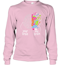 Load image into Gallery viewer, Neurodiversity brain Gift idea for Dyslexia ADHD Autism ASD Long Sleeve T-Shirt
