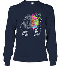 Load image into Gallery viewer, Neurodiversity brain Gift idea for Dyslexia ADHD Autism ASD Long Sleeve T-Shirt
