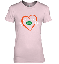 Load image into Gallery viewer, NFL New York Jets Heart Love Football Women's Premium T-Shirt

