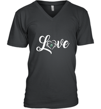 Load image into Gallery viewer, Stetson Hatters Love Heart  Football  Team Premium Men's V-Neck
