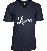 Load image into Gallery viewer, Stetson Hatters Love Heart  Football  Team Premium Men's V-Neck
