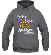 Load image into Gallery viewer, For My Sister  Autism Awareness  Awareness Day Hooded Sweatshirt
