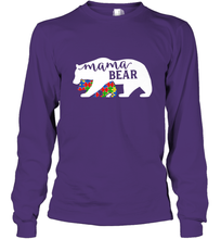 Load image into Gallery viewer, Mama Bear Autism t shirt Autism Awareness Month Long Sleeve T-Shirt
