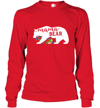 Load image into Gallery viewer, Mama Bear Autism t shirt Autism Awareness Month Long Sleeve T-Shirt
