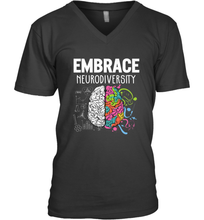 Load image into Gallery viewer, Embrace Neurodiversity Brain ADHD Autism Awareness Men's V-Neck
