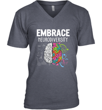 Load image into Gallery viewer, Embrace Neurodiversity Brain ADHD Autism Awareness Men's V-Neck
