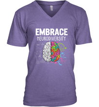 Load image into Gallery viewer, Embrace Neurodiversity Brain ADHD Autism Awareness Men's V-Neck
