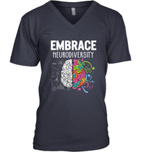 Load image into Gallery viewer, Embrace Neurodiversity Brain ADHD Autism Awareness Men's V-Neck
