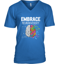 Load image into Gallery viewer, Embrace Neurodiversity Brain ADHD Autism Awareness Men's V-Neck
