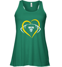 Load image into Gallery viewer, Valparaiso Crusaders Large Heart  Football Women's Racerback Tank
