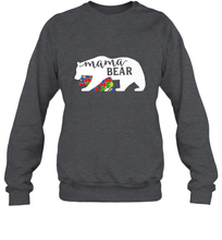 Load image into Gallery viewer, Mama Bear Autism t shirt Autism Awareness Month Crewneck Sweatshirt
