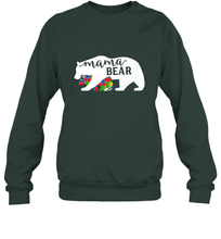 Load image into Gallery viewer, Mama Bear Autism t shirt Autism Awareness Month Crewneck Sweatshirt
