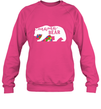 Load image into Gallery viewer, Mama Bear Autism t shirt Autism Awareness Month Crewneck Sweatshirt
