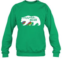Load image into Gallery viewer, Mama Bear Autism t shirt Autism Awareness Month Crewneck Sweatshirt
