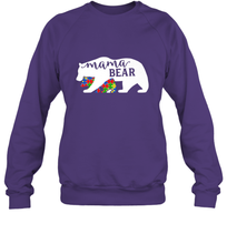 Load image into Gallery viewer, Mama Bear Autism t shirt Autism Awareness Month Crewneck Sweatshirt

