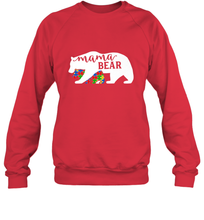 Load image into Gallery viewer, Mama Bear Autism t shirt Autism Awareness Month Crewneck Sweatshirt
