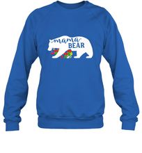 Load image into Gallery viewer, Mama Bear Autism t shirt Autism Awareness Month Crewneck Sweatshirt
