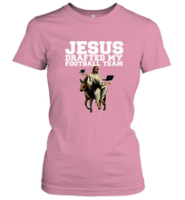 Load image into Gallery viewer, Jesus Drafted My Football Team Fantasy Football Women's T-Shirt
