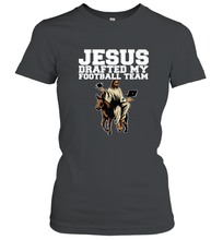 Load image into Gallery viewer, Jesus Drafted My Football Team Fantasy Football Women's T-Shirt

