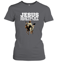 Load image into Gallery viewer, Jesus Drafted My Football Team Fantasy Football Women's T-Shirt
