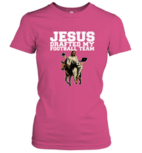 Load image into Gallery viewer, Jesus Drafted My Football Team Fantasy Football Women's T-Shirt
