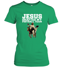 Load image into Gallery viewer, Jesus Drafted My Football Team Fantasy Football Women's T-Shirt
