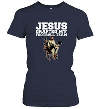 Load image into Gallery viewer, Jesus Drafted My Football Team Fantasy Football Women's T-Shirt
