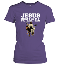 Load image into Gallery viewer, Jesus Drafted My Football Team Fantasy Football Women's T-Shirt
