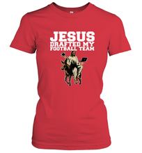 Load image into Gallery viewer, Jesus Drafted My Football Team Fantasy Football Women's T-Shirt
