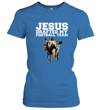 Load image into Gallery viewer, Jesus Drafted My Football Team Fantasy Football Women's T-Shirt
