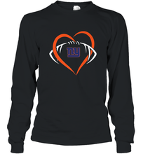 Load image into Gallery viewer, NFL New York Giants Heart Love Football Long Sleeve T-Shirt
