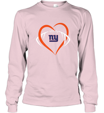 Load image into Gallery viewer, NFL New York Giants Heart Love Football Long Sleeve T-Shirt
