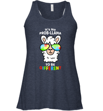 Load image into Gallery viewer, It's No Prob llama To Be Different Shirt _ Autism Gift Women's Racerback Tank
