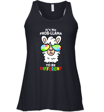 Load image into Gallery viewer, It's No Prob llama To Be Different Shirt _ Autism Gift Women's Racerback Tank
