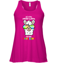 Load image into Gallery viewer, It's No Prob llama To Be Different Shirt _ Autism Gift Women's Racerback Tank

