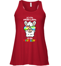 Load image into Gallery viewer, It's No Prob llama To Be Different Shirt _ Autism Gift Women's Racerback Tank
