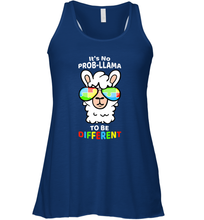 Load image into Gallery viewer, It's No Prob llama To Be Different Shirt _ Autism Gift Women's Racerback Tank
