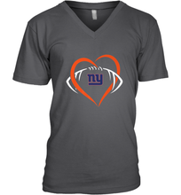Load image into Gallery viewer, NFL New York Giants Heart Love Football Men's V-Neck
