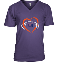 Load image into Gallery viewer, NFL New York Giants Heart Love Football Men's V-Neck
