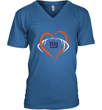 Load image into Gallery viewer, NFL New York Giants Heart Love Football Men's V-Neck
