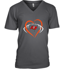Load image into Gallery viewer, NFL Tampa Bay Buccaneers Heart Love Football Men's V-Neck
